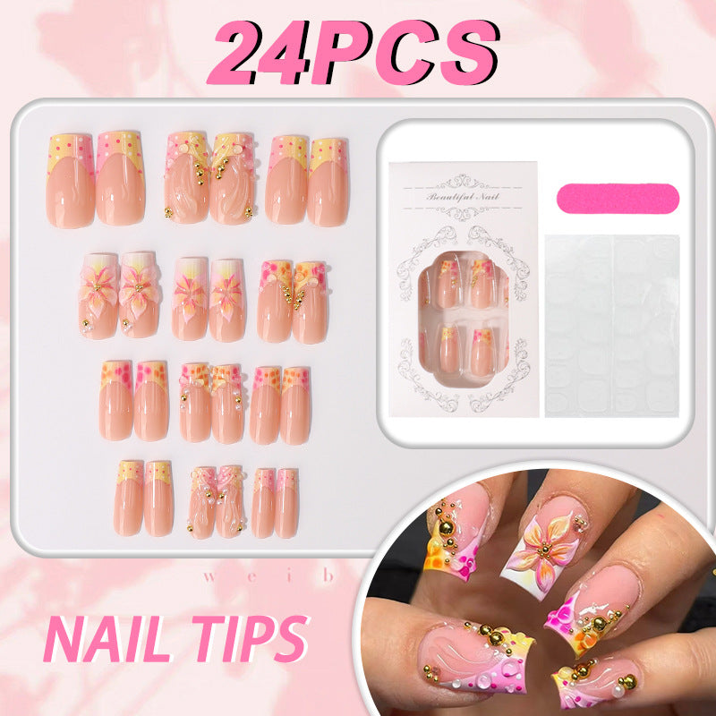 Floral Art Press-On Nail Tips Bowlift
