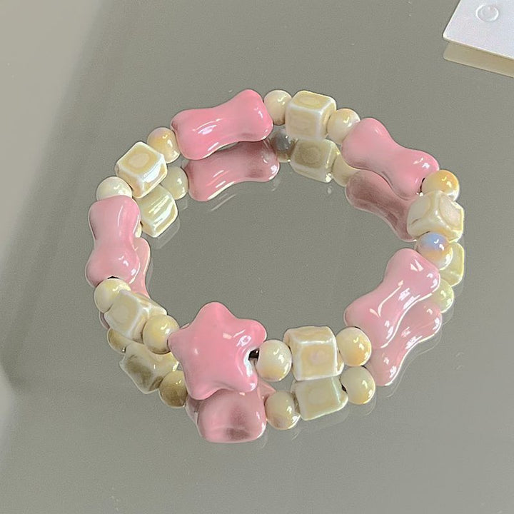 Heart-Shaped Beaded Bracelet Bowlift