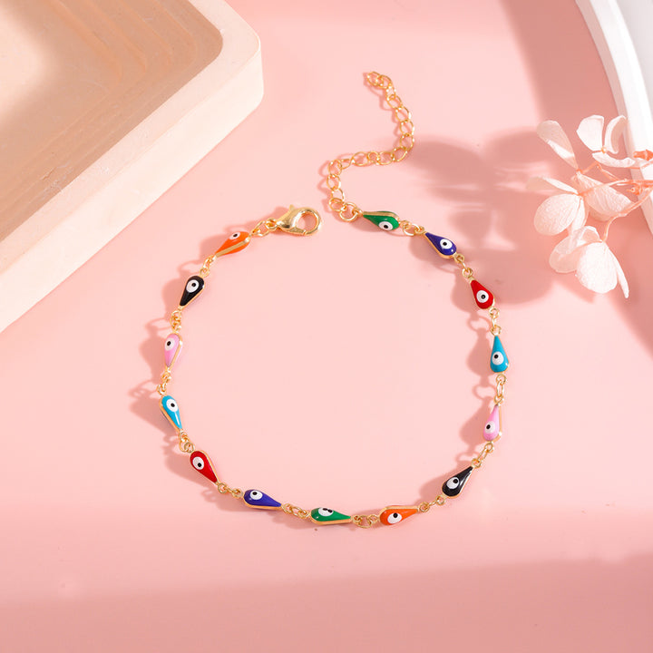 Colorful Evil Eye Charm Anklet Bowlift 1788164324