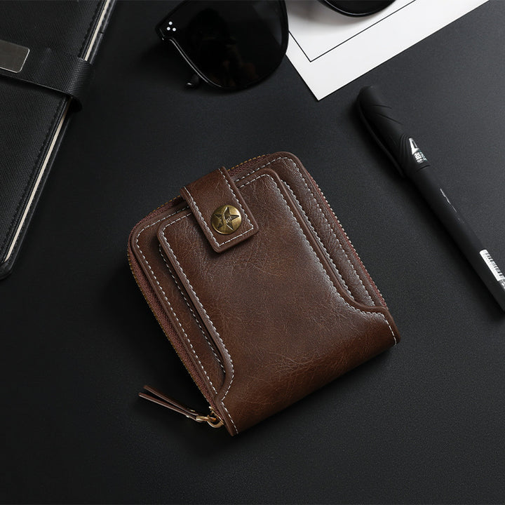 Bi-Fold Zip Wallet with Card Slots Bowlift
