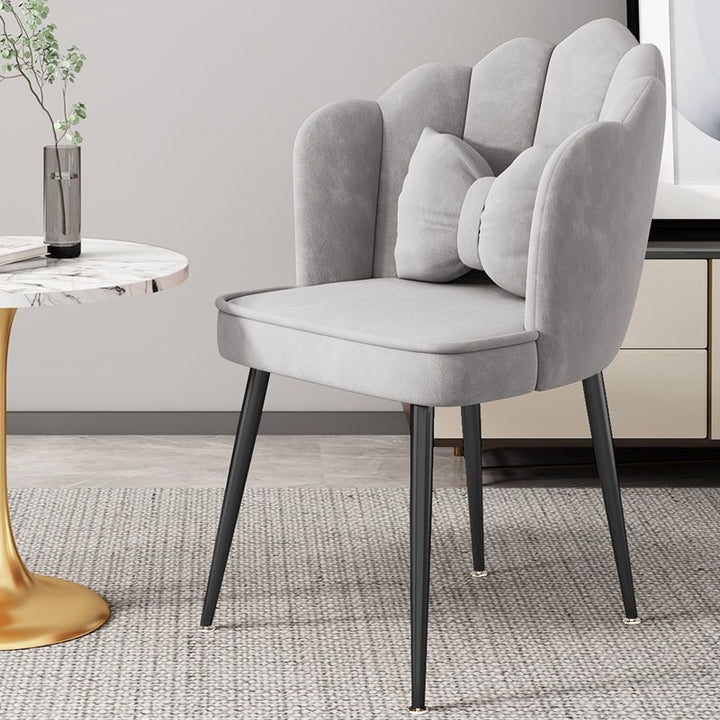 Modern Accent Chair with Gold Legs Bowlift