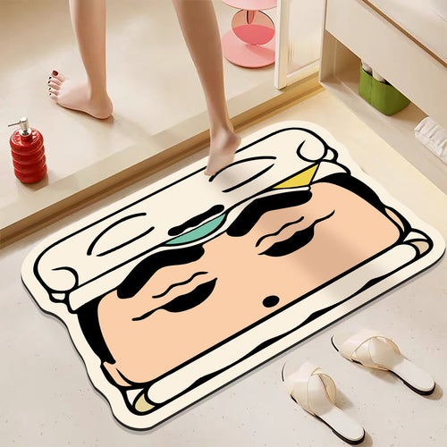 Fun Cartoon-Themed Plush Bath Mat