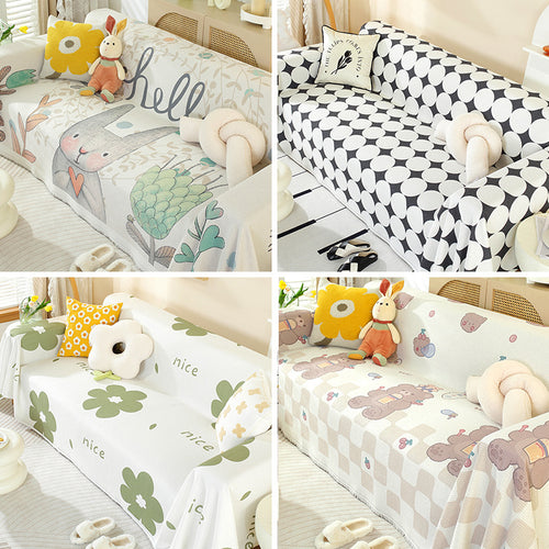 Soft Plush Bunny Pattern Throw Blanket