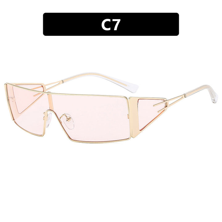 Women geometric sunglasses with futuristic design and durable frame Bowlift
