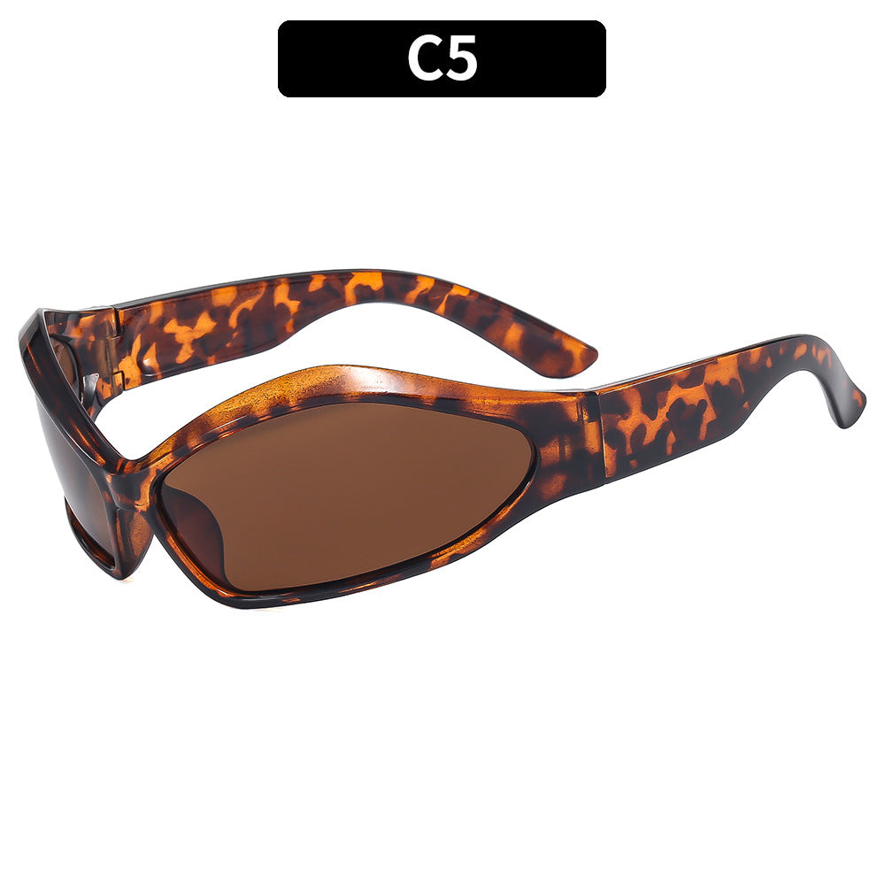 Retro-Inspired Protective Shield Sunglasses