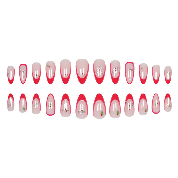 Holiday-Themed Press-On Nail Art Bowlift
