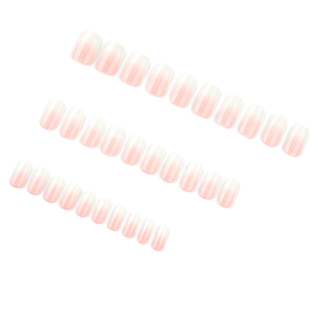 Artful Nail Extensions with Elegant Gradient Bowlift