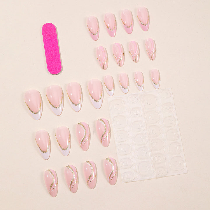 Elegant Two-Tone Nail Art Design Bowlift