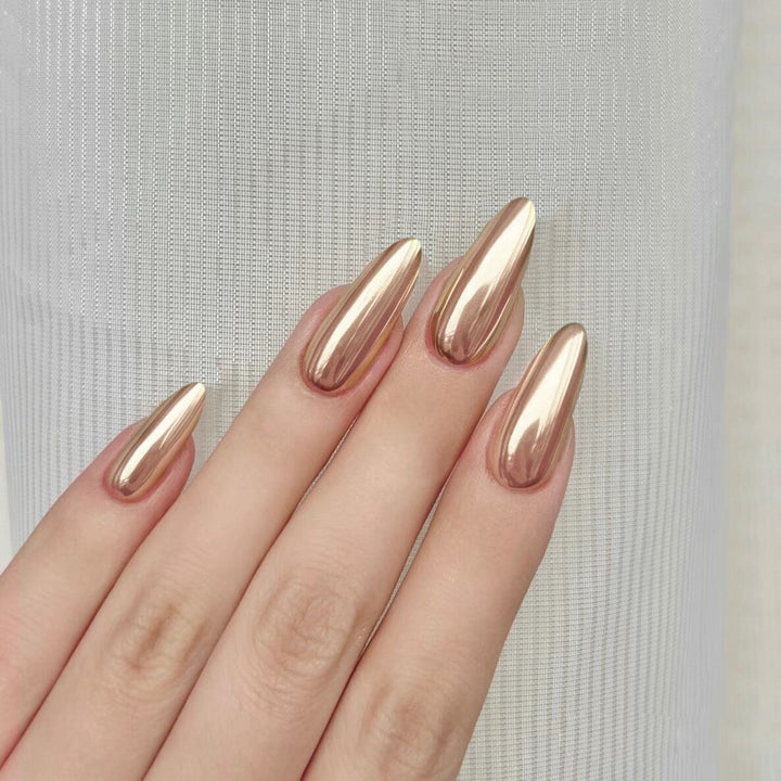 Elegant Mirror Finish Press-On Nail Set Bowlift