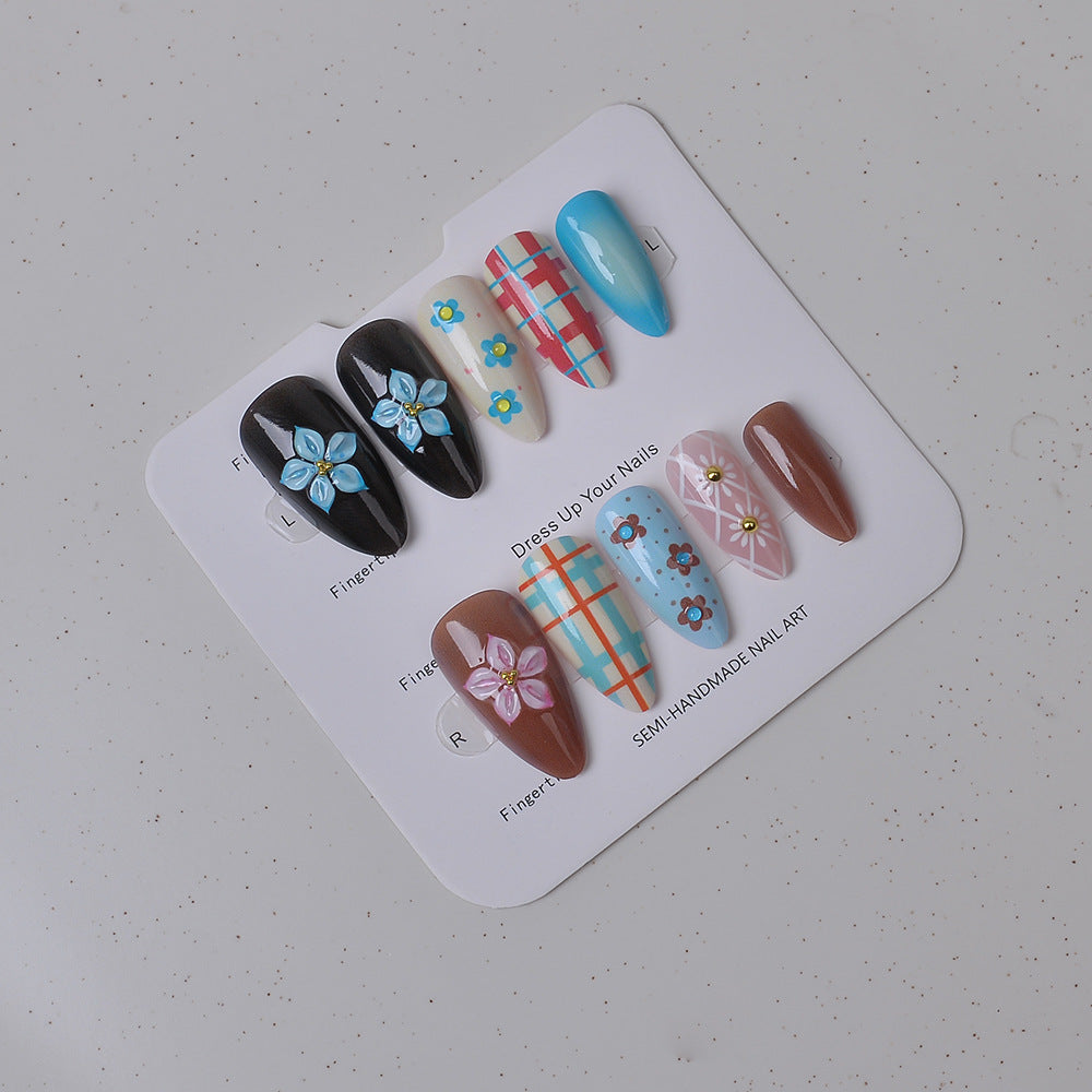 Elegant Artistic Press-On Nail Collection Bowlift