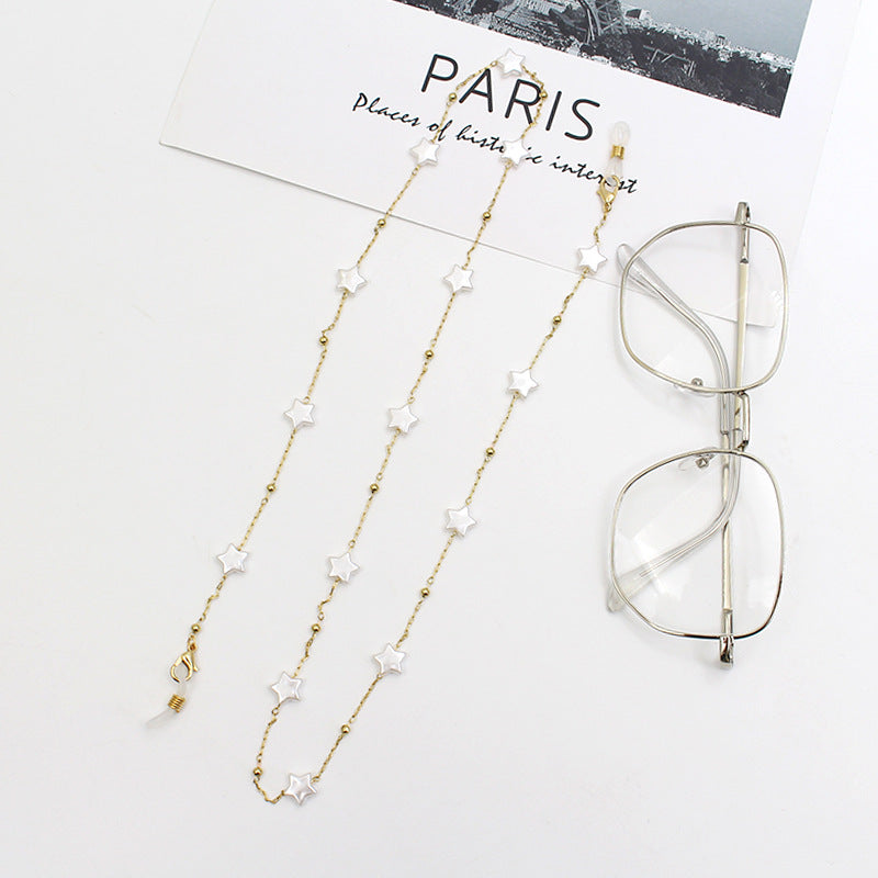 Star-Embellished Eyewear Chain Bowlift