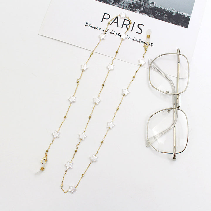 Star-Embellished Eyewear Chain Bowlift