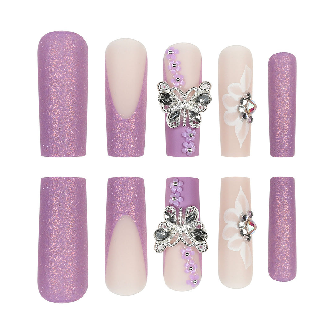 Decorative Long Stiletto Nail Art Set Bowlift