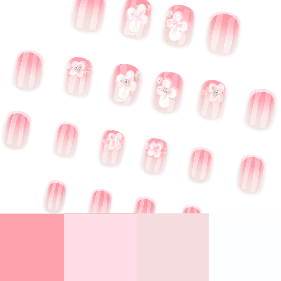 Artful Nail Art with Floral Design Bowlift