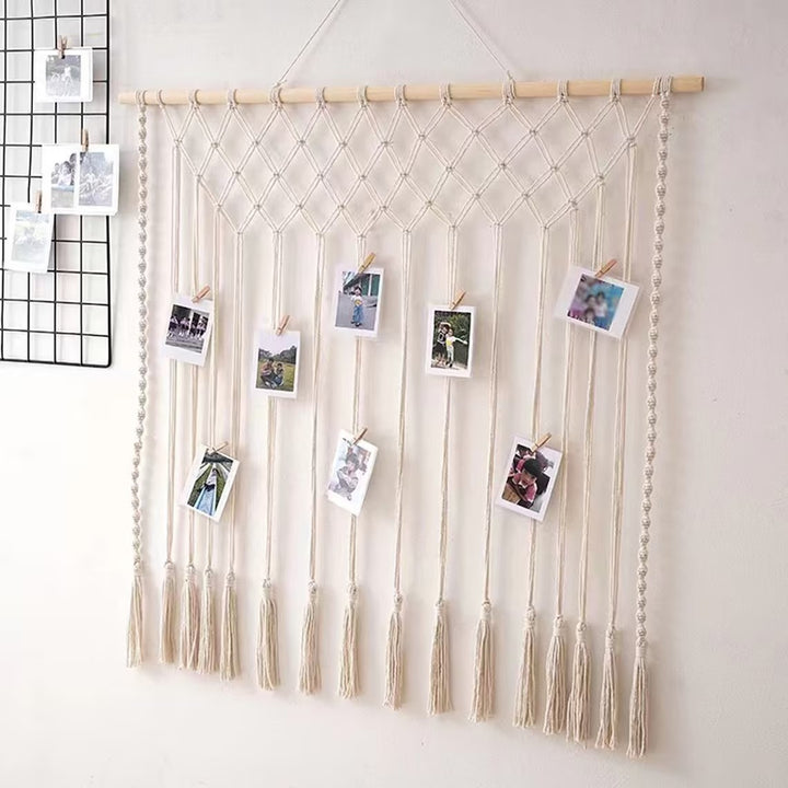 Macrame Wall Hanging with Elegant Fringes and Artistic Design