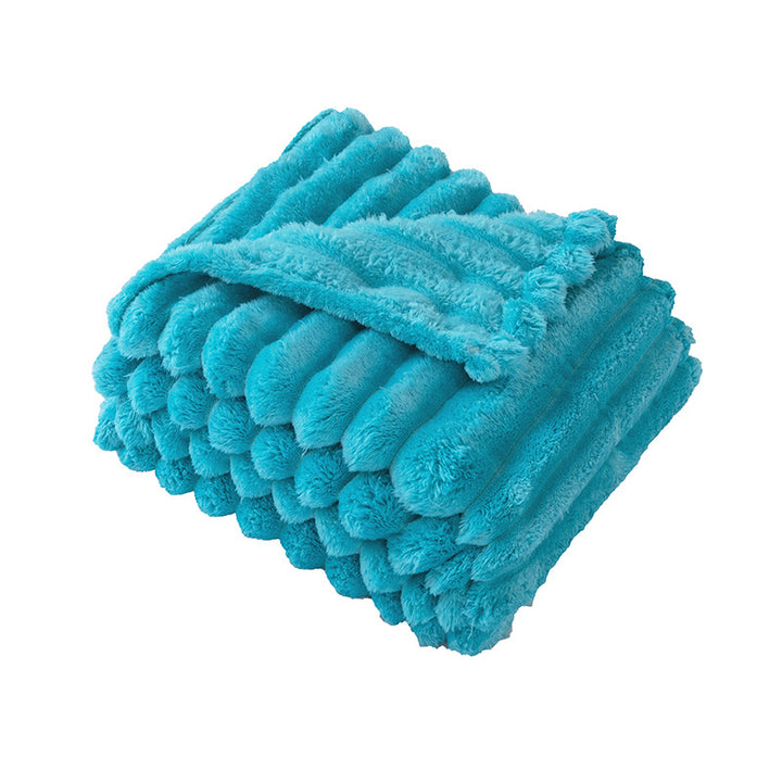Ladies Soft and Luxurious Plush Blanket with Detailed Rib Structure Bowlift