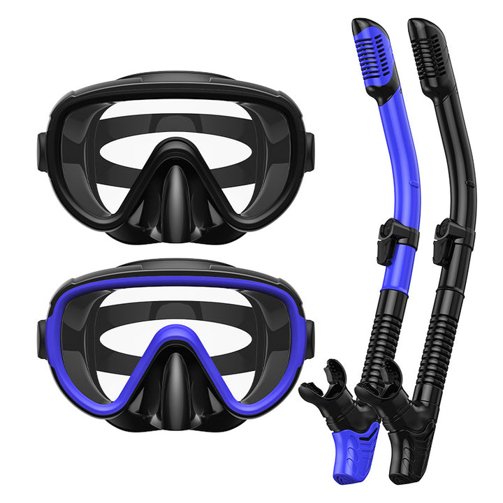 Premium dive mask with anti-fog function and flexible breathing tube Bowlift