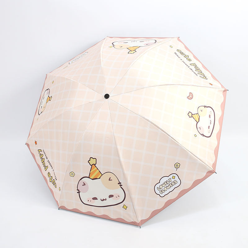 Women's Kawaii Folding Umbrella Bowlift