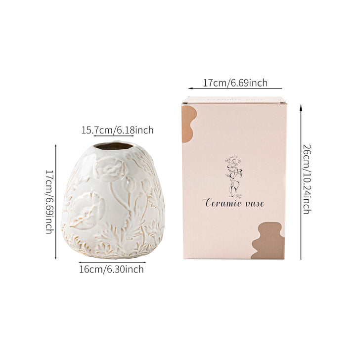 Ceramic Profiled Flower Table Vase