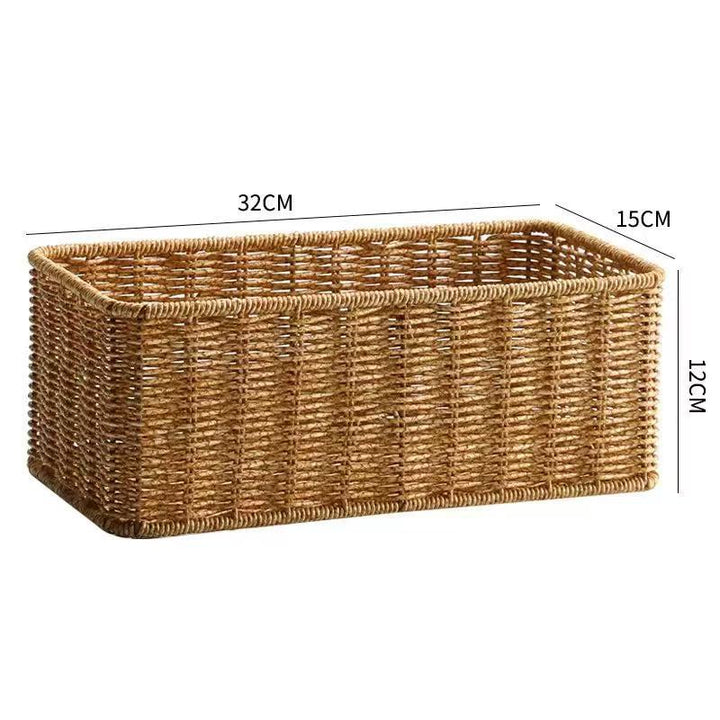 Rectangular Handwoven Storage Basket Bowlift