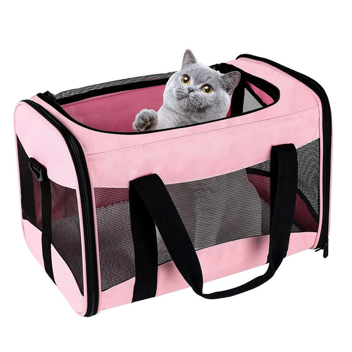 Practical Pet Carrier with Breathable Mesh Inserts Bowlift