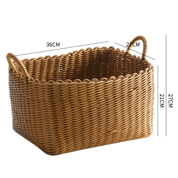 Unisex Braided Storage Basket with Practical Handle Bowlift