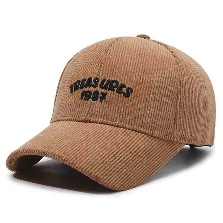 Women's Corduroy Embroidered Baseball Cap Bowlift