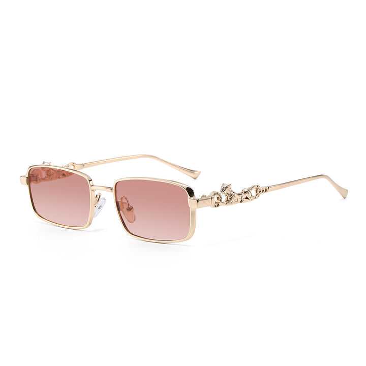 Fashion-Forward Oversized Square Sunglasses with Decorative Metallic Accents Bowlift