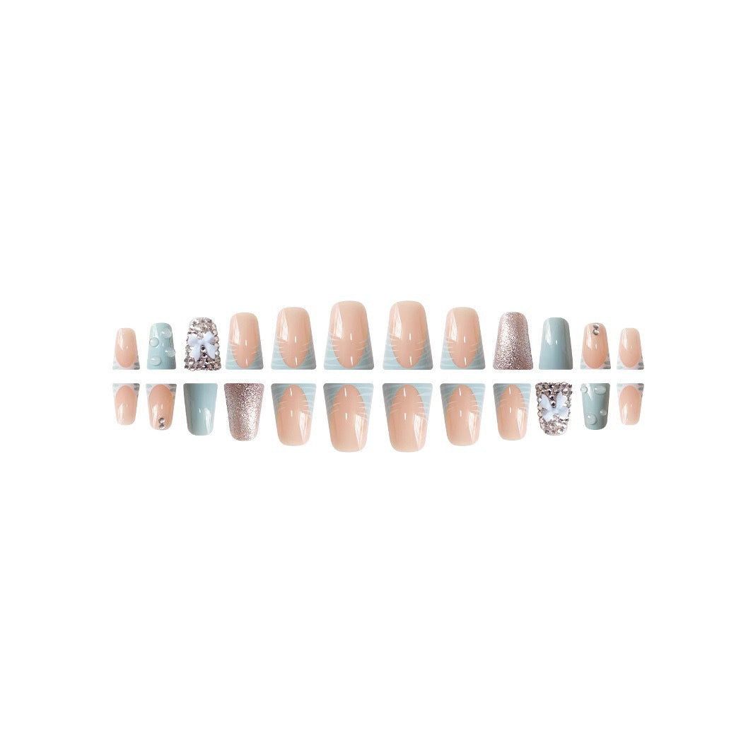 3D Bow and Rhinestone Nail Art Extensions Bowlift