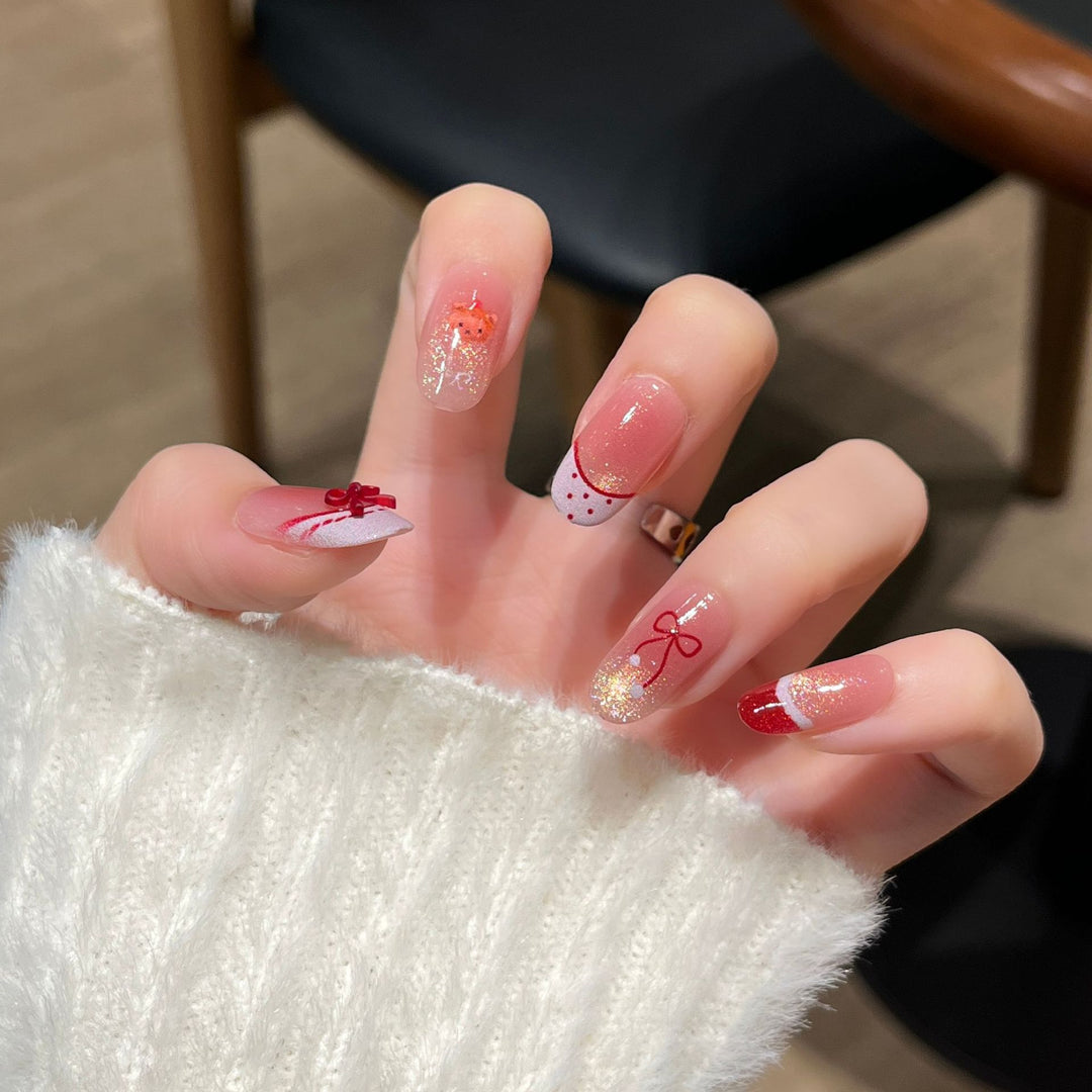 Artistic Nail Design with Decorative Elements Bowlift