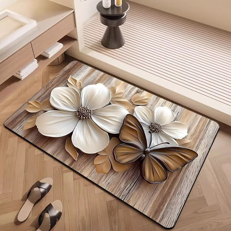 Decorative Floral Patterned Area Rug