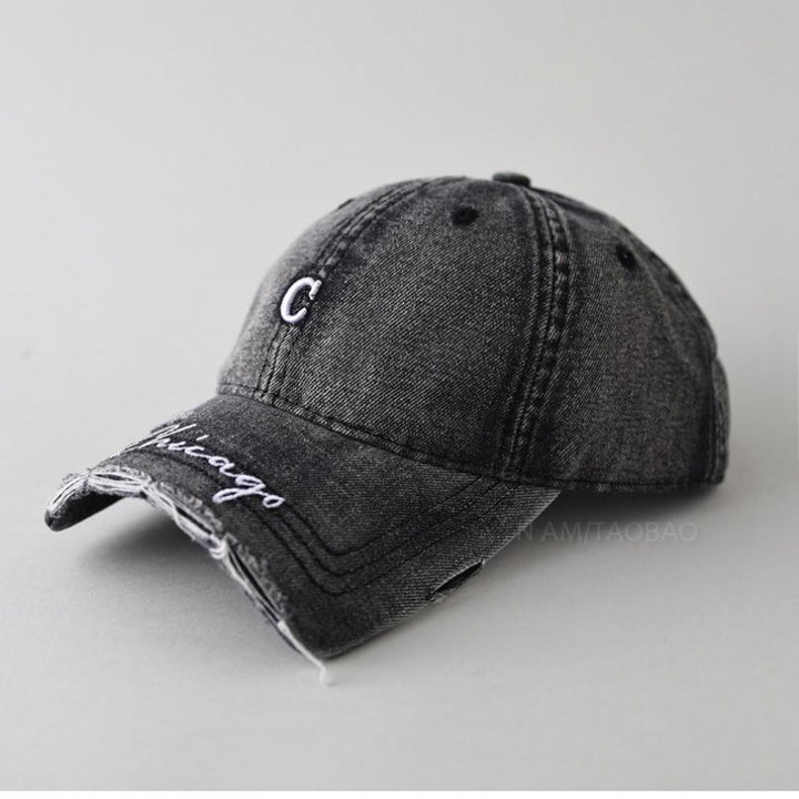 Women's Distressed Cotton Baseball Cap Bowlift 1784083462
