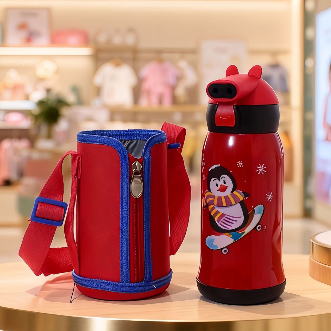 Women's Insulated Drinking Bottle with Colorful Animal Design Bowlift