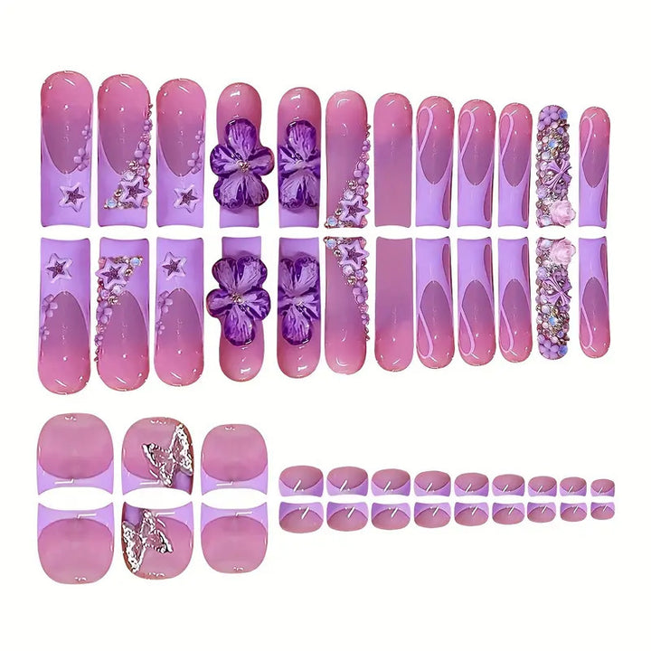 Premium Floral Nail Art Set Bowlift