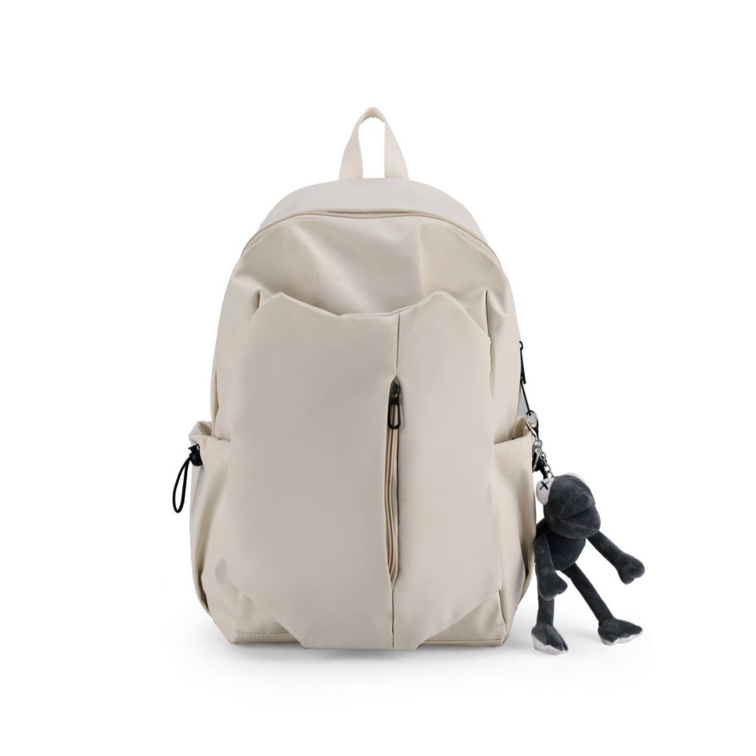 Backpack with Versatile Compartments and Charming Pendant Bowlift