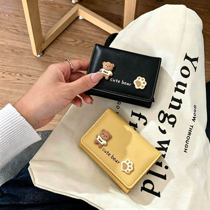 Adorable Bear-Themed Card Wallet