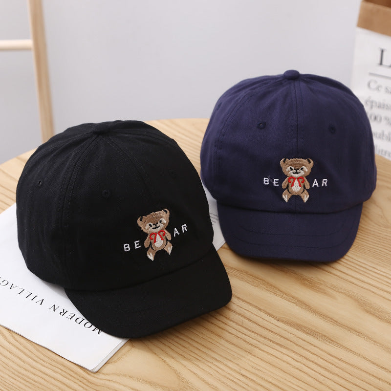 Women's Cute Bear-Embroidered Baseball Cap Bowlift
