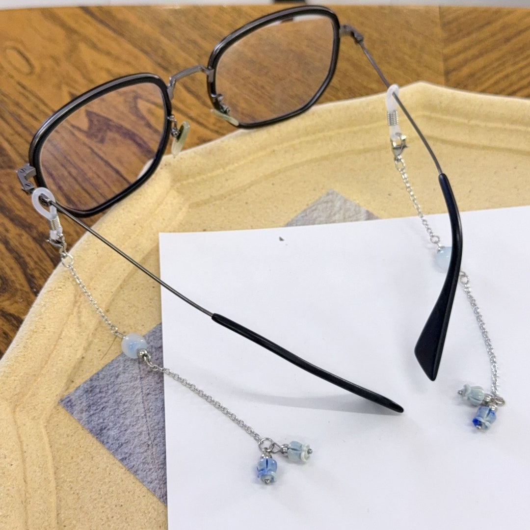Delicate Bead-Embellished Eyewear Chain Bowlift