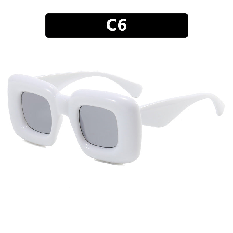Women rectangular sunglasses with wide frame and protective UV filter Bowlift