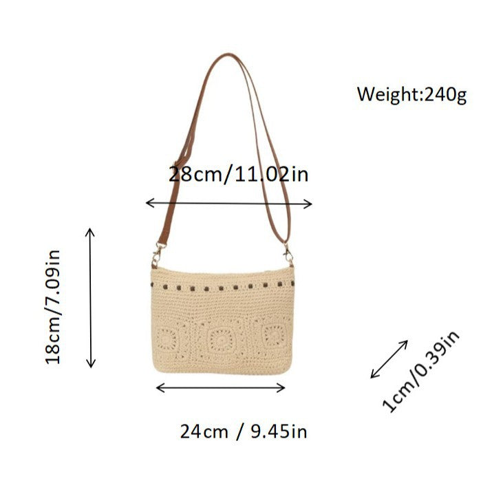 Handbag with Fine Crochet Patterns Bowlift