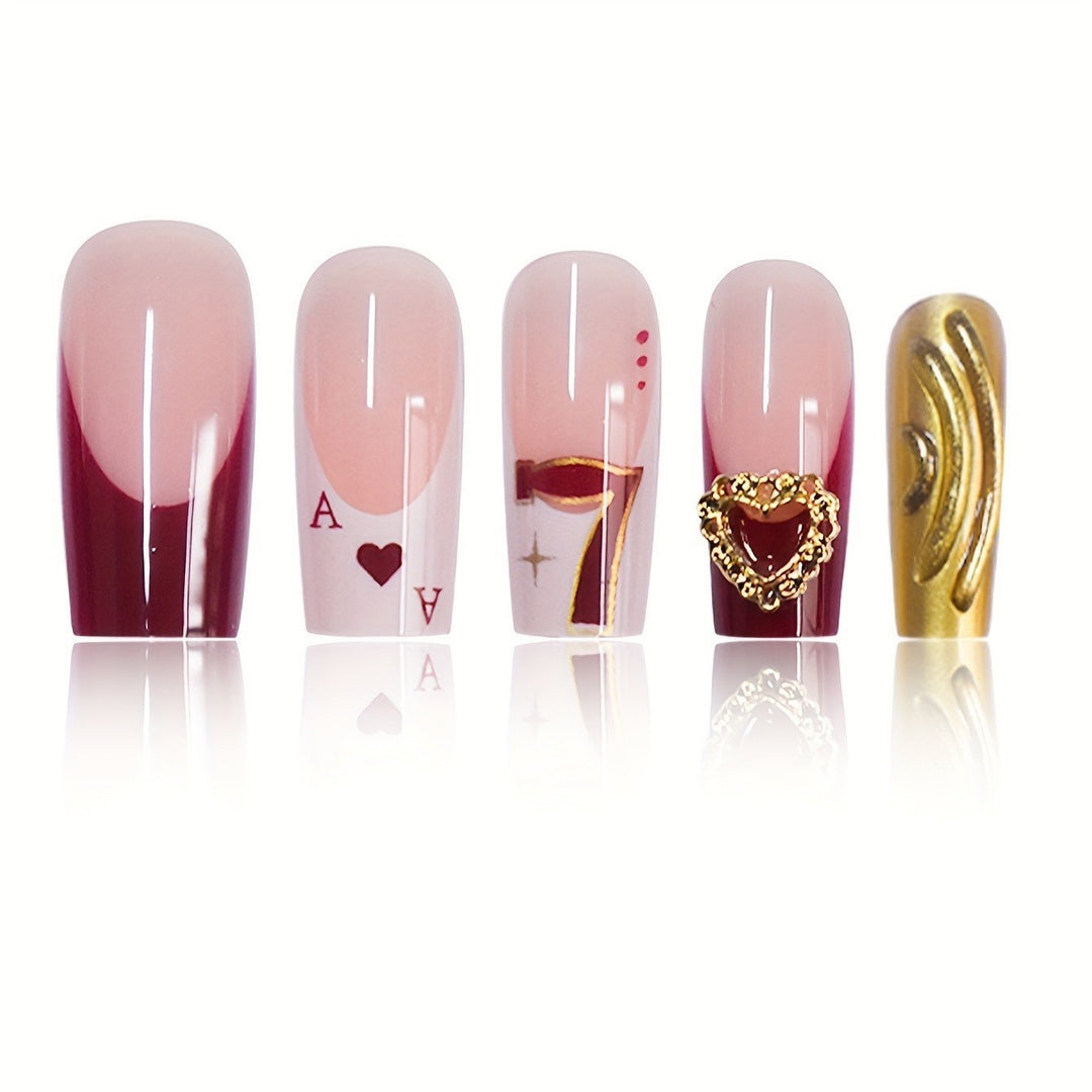 Artistic Playing Card Nail Extensions Bowlift