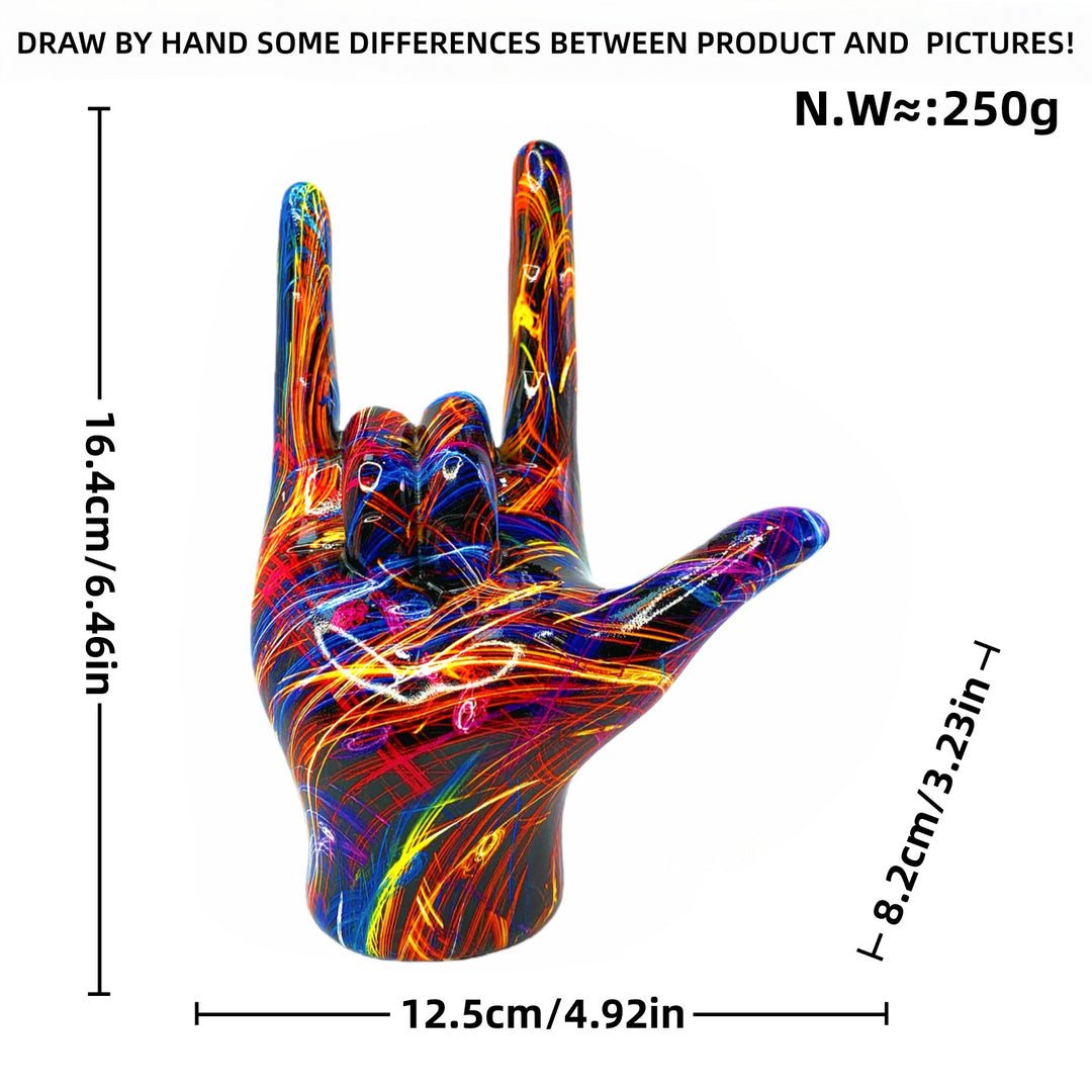 Colorful Hand Sculpture Bowlift