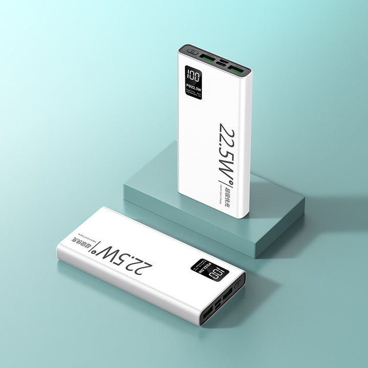 Portable Multi-Slot Power Bank with Digital Charging Status Indicator Bowlift