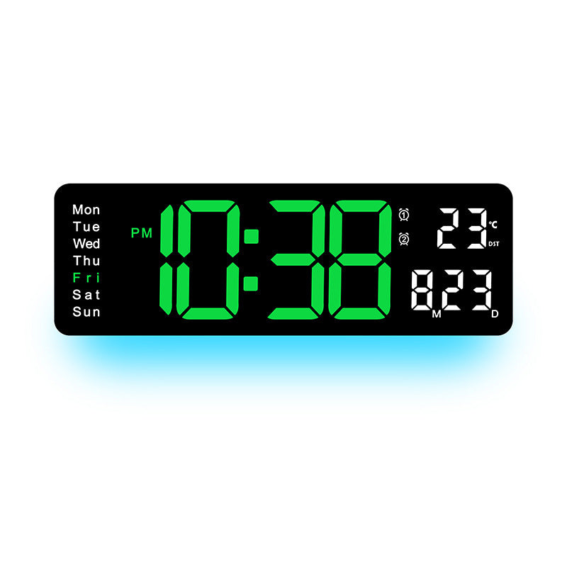 Digital LED Alarm Clock with Temperature and Day of the Week Display Bowlift