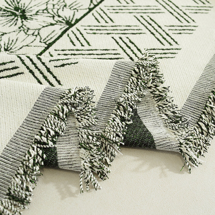 Elegant Floral Patterned Sofa Throw Blanket