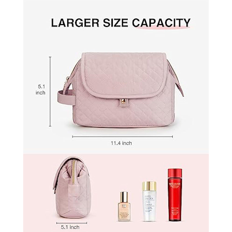 Elegant Cosmetic Organizer Bag with Inserted Compartment System Bowlift