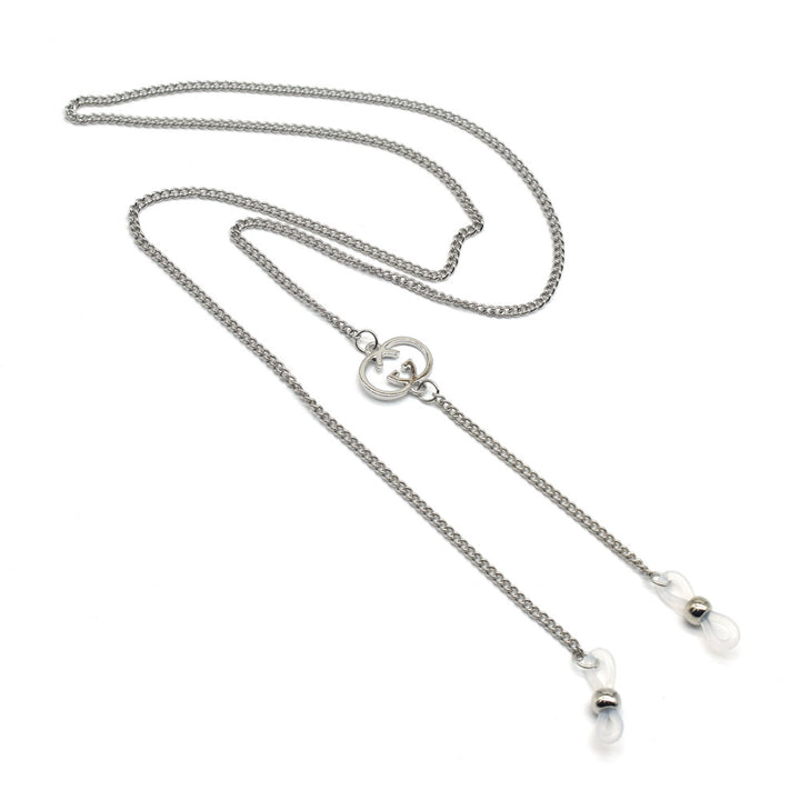 Adjustable Silver Eyewear Chain Bowlift