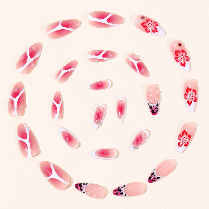 Artistic Floral Nail Design Bowlift