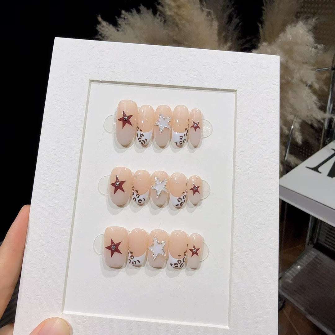 Starry Themed Press-On Nail Enhancements Bowlift