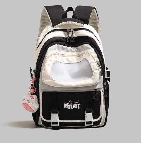 Multi-Functional Clear Pocket School Backpack Bowlift